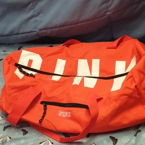 Pink gym duffle bag